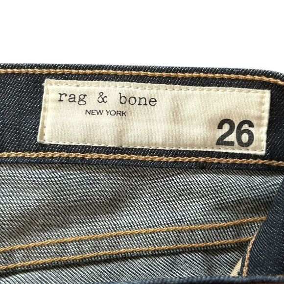 Rag & Bone Dre Mid-Rise Boyfriend Slim Leg Beverly Dark Wash Denim Jeans Size 26 - Picture 6 of 7